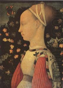 Antonio Puccio Called Pisanello Portrait of Ginevra d'Este (mk05) china oil painting image